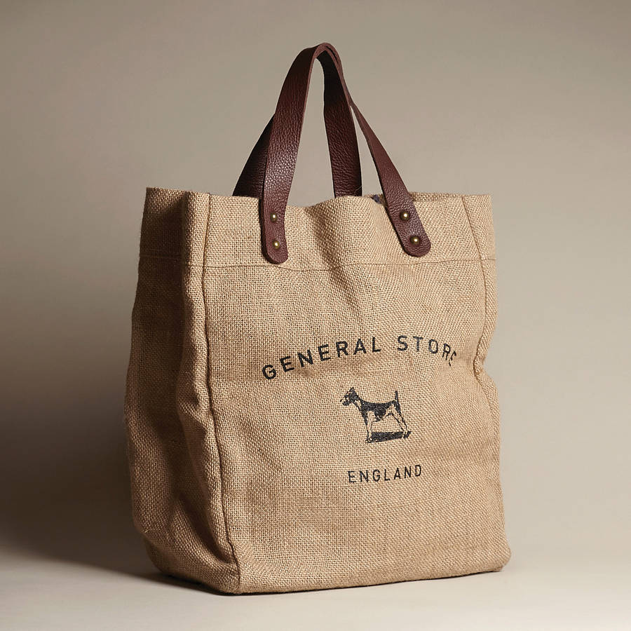 Burlap tote bags