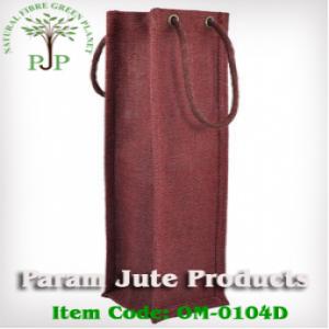 Colour Jute Bags for single bottle