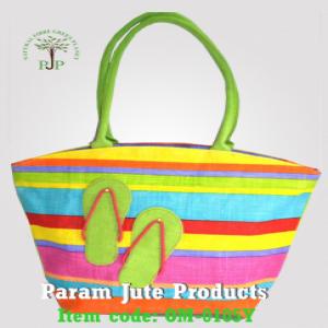 Stripe Designer Jute Bags manufacturer