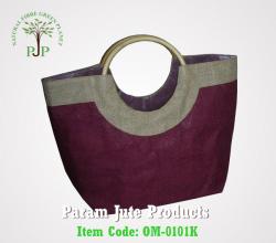 Circular Cane handle Jute Beach Bags supplier