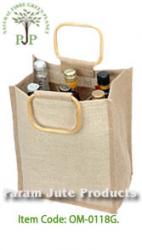 Six Bottle Jute Wine Bags supplier