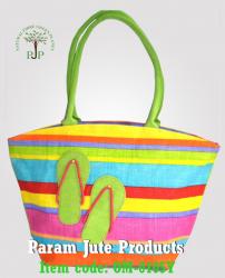 Stripe Designer Jute Bags manufacturer