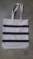Cotton striped tote bags